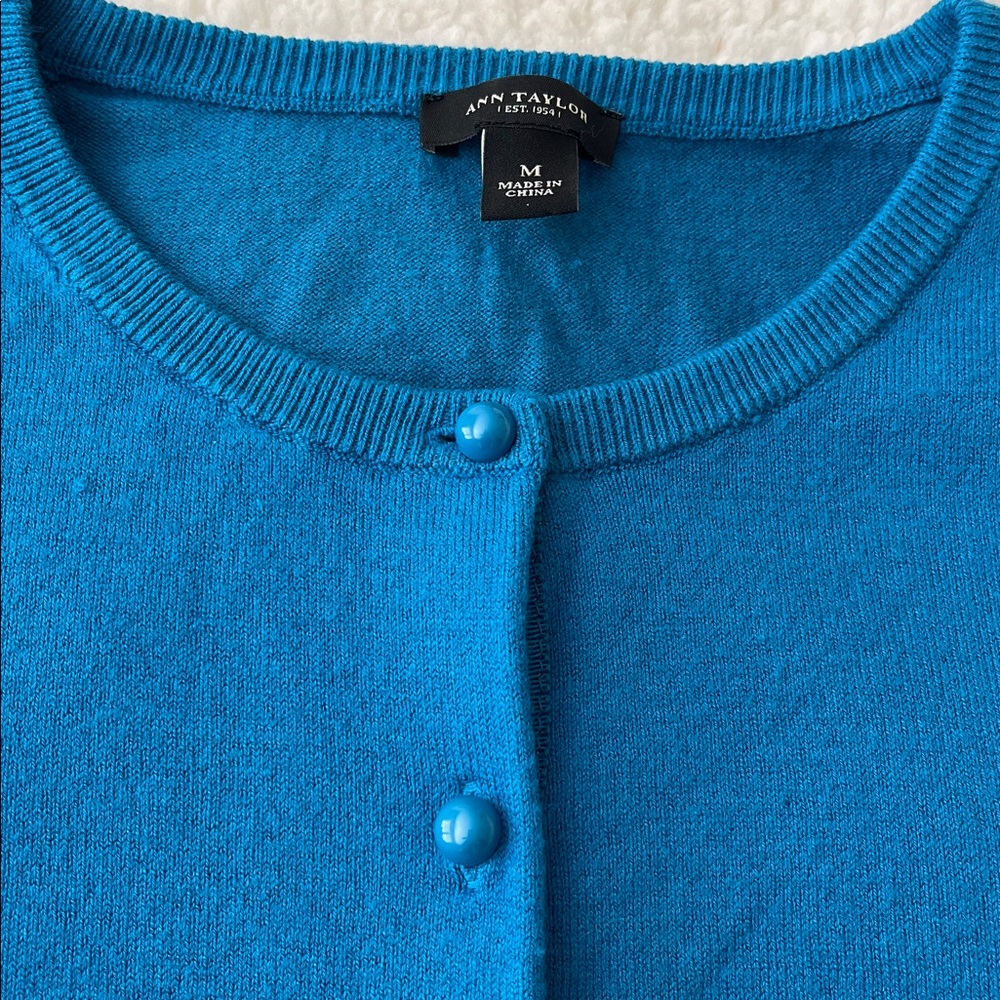 Ann Taylor Vibrant Blue Cardigan - Picture 3 of 6
